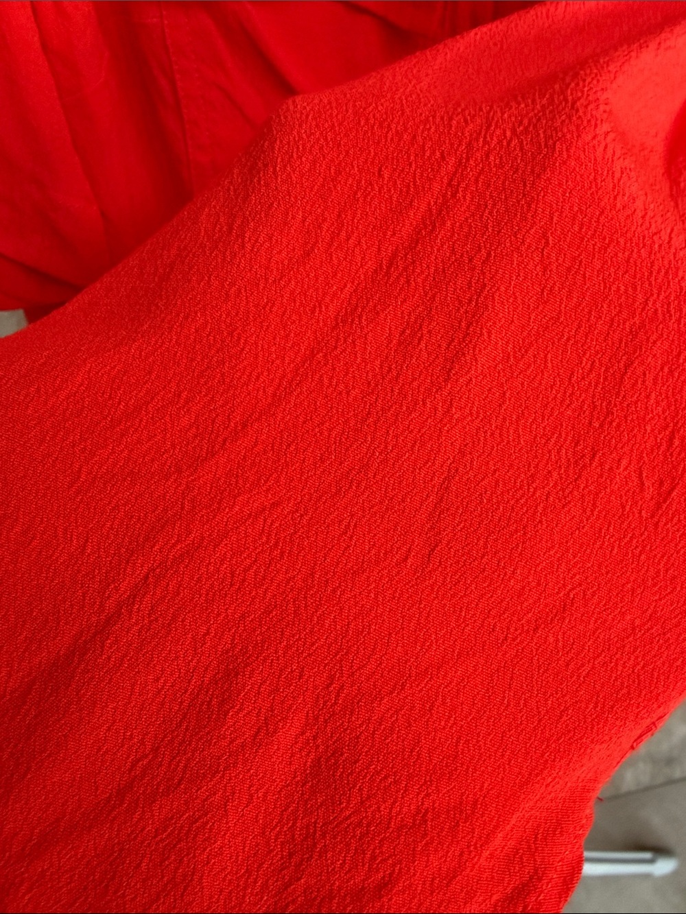 NWT Anthropologie Porridge Short Sleeve Shirt in Bright Orange Red - size XS - Picture 9 of 9